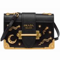 Prada Cahier Calf Leather Bag Black 1BH018_2BB0_F0002