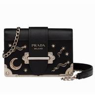 Prada Cahier Calf Leather Bag Black 1BH018_2BB0_F0632