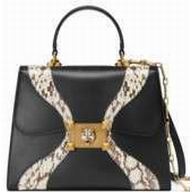 Gucci Leather and snakeskin top handle bag 476435 DVUNX 8220