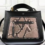 Fendi 2017 Runaway F Logo Calf/python skin Hand/shoulder Bag F7111505
