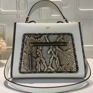 Fendi 2017 Runaway F Logo Calf/python skin Hand/shoulder Bag F7111501