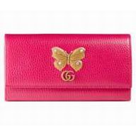 Gucci Leather continental wallet with butterfly 499359 CAOGT 5661