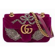 Gucci GG Marmont embroidered velvet mini bag 446744 K4DST 5668