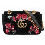 Gucci GG Marmont embroidered velvet mini bag 446744 K4DTT 1093