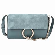 Chloe Faye Calfskin Shoulder bag Light Blue CH8010904
