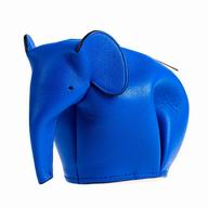 Loewe Animales Elephant Calfskin Wallet Royalblue L8011408