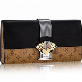 Louis Vuitton Monogram Column Clutch Monogram Calfskin Hand Bag M44101