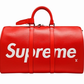 Louis Vuitton Supreme Keepall 45 Epi Leather Travelling bag Bandoulière-Red M53419