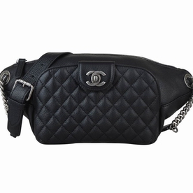 Chanel Classic Lambskin Anti-silver Hardware Pocket Bag Black A163B29