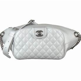 Chanel Classic Lambskin Anti-silver Hardware Pocket Bag Gray A87D060