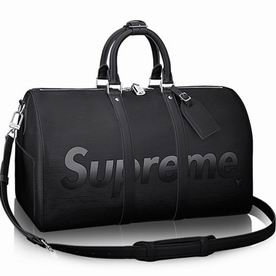 Louis Vuitton Supreme Keepall 45 Epi Leather Travelling bag Bandoulière-Black M53433
