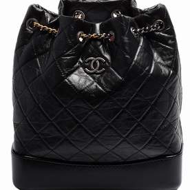 Chanel Calfskin Gabrielle Silver Gold Two Tone Backpack Bag A431793E