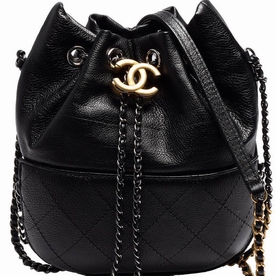 CHANEL Class Gabrielle Rhombus Calfskin Bag in Black C7112903