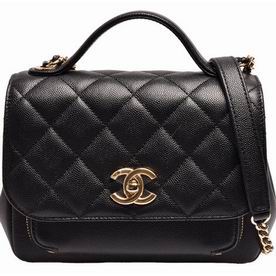 Chanel Affinity Flap Caviar Leather Gold Hardware Mini Bag Black A552E48