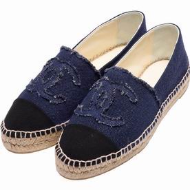 Chanel Espadrilles CC Logo Danim Cavnas Pencil Shoes (Blue/Black) AS399422