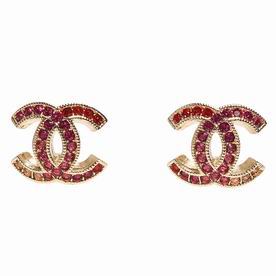 Chanel CC Logo Metal/Crystal Earring Gold FA888097