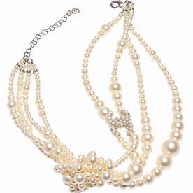 Chanel Classic CC Logo Metal/Pearl Necklace Gold Color FD825068