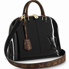 Louis Vuitton Smooth Glossy Mirroir Patent/Iconic Monogram Canvas Shines ALMA PM M54395