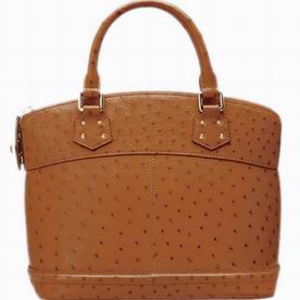 Louis Vuitton Ostrich Skin Lockit PM Coffee M93888