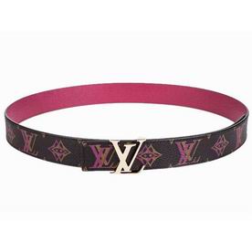 2013 Louis Vuitton Monogram Rainbow Belt In Peach Red M9794V