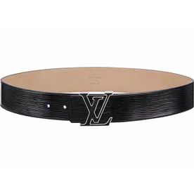 Louis Vuitton Epi Patent Leather initials Buckle Belt M9830S