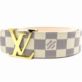 Louis Vuitton Damier Azur Initiales Belt Gold Buckle M9609V