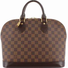 LOUIS VUITTON DAMIER EBENE CANVAS ALMA BAG N51131