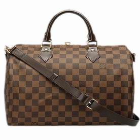 Louis Vuitton Damier Ebene Canvas Speedy Bandouliere 35 with Strap N41182