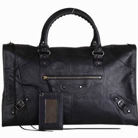 Balenciaga Work Gris Glacé Large Lambskin Tote Aged-Silver G408269