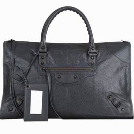 Balenciaga Work Gris Glacé Large Lambskin Tote Aged-Brass G452047