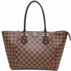 Louis Vuitton Damier Ebene Canvas Caissa Tote MM Deadstock Cherry N41548