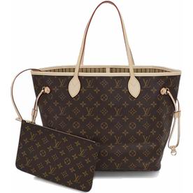 Louis Vuitton Monogram Canvas Bag Neverfull MM Beige M40995