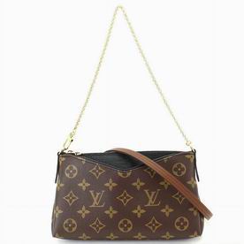 Louis Vuitton Monogram Canvas Pallas Clutch Shoulder PM Bag Noir M41639