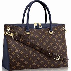Louis Vuitton Monogram Canvas & Calfskin Leather Pallas In Raisin M44042