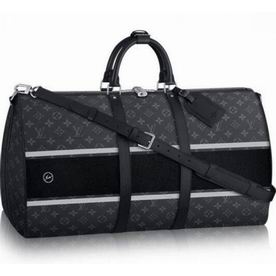 Louis Vuitton Monogram Eclipse Flash Keepall Bandouliere 55 Bag M43414