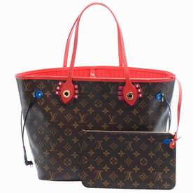 Louis Vuitton Monogram Coated Canvas Neverfull MM Totem Flamingo M41663