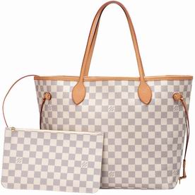 Louis Vuitton 2014 Damier Azur Canvas Neverfull MM Bag N41361