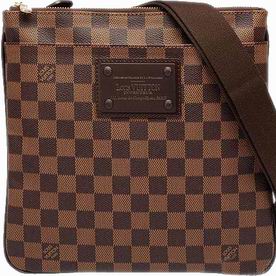 Louis Vuitton Damier Ebene Canvas Pochette Plate Brooklyn N41100