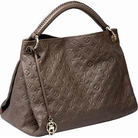 Louis Vuitton Monogram Empreinte Artsy MM Shoulder Bag Charcoal Brown M94171