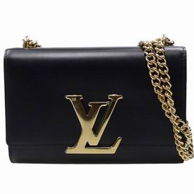 Louis Vuitton Calfskin Leather Chain Louise MM Crossbody Bag M41279