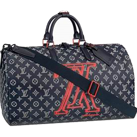 Louis Vuitton Monogram Ink Coated Canvas LV Upside Down Keepall Bandouliere 50 M43684