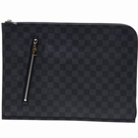 Louis Vuitton Damier Graphite Document Case Mens Clutch Bag N48247