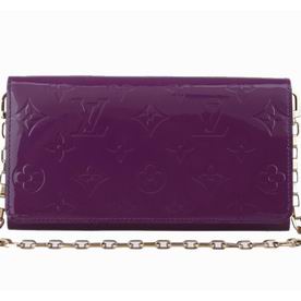 Louis Vuitton Monogram Vernis Chaine Wallet Amethyste M90148