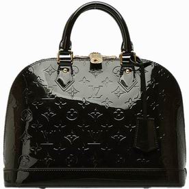 Louis Vuitton Monogram Vernis Alma PM In Deep Coffee M91444