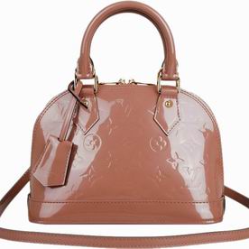 Louis Vuitton Monogram Vernis Alma BB Suede Rose M91585