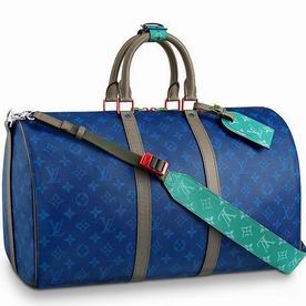 Louis Vuitton Monogram Pacific Coated Canvas Keepall Bandouliere 45 Luggage M43855