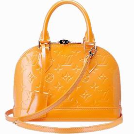 Louis Vuitton Monogram Vernis Alma BB Bag Lemon M91697