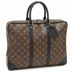 Louis Vuitton Monogram Macassar Canvas Porte-Documents Voyage M40225