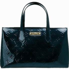 Louis Vuitton Monogram Vernis Wilshire PM In Bleu Nuit M93684