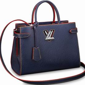 Louis Vuitton EPI Leather Twist Tote Bag Indigo M54980